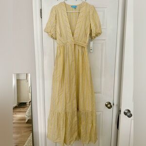 Draper James Yellow Wrap Maxi Dress